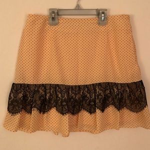 BCBGeneration Skirts - Light Peach w/ Black Lace Skirt BCBGeneration Skirts - Light Peach w/ Black Lace Skirt